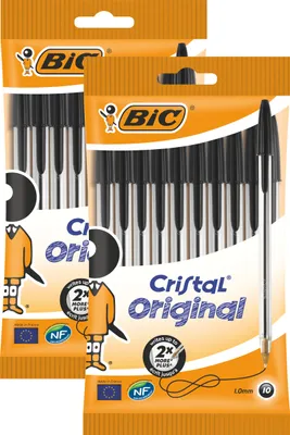 Produktbild von BIC Kugelschreiber Cristal Original Schwarz - Strichstärke 0,4 mm,  2 x 10er Pack