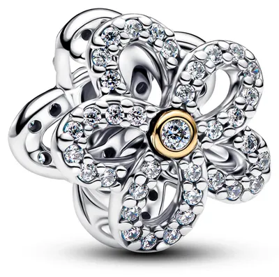 Produktbild von Pandora Charm Offene Pavé Blume Zirkonia Sterling-Silber 764480C01