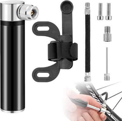 Productafbeelding van Draagbare Mini-Fietspomp 120 PSI, Compacte Hogedruk Luchtpomp, Voor Racefietsen en Mountainbikes, Lichtgewicht