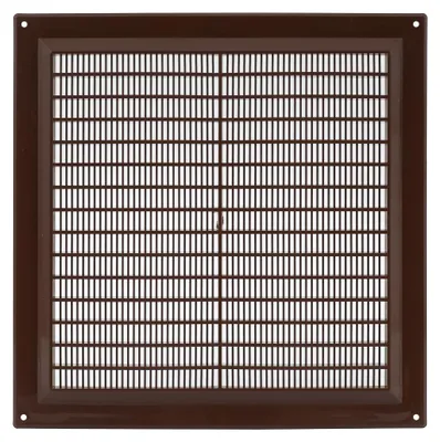 Produktbild von Europlast VR2525B rechteckiges Lüftungsgitter 250 x 250 mm, Insektenschutz, braun