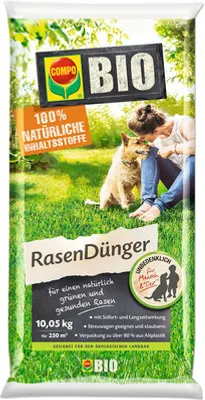 Produktbild von Rasendünger Compo 10,05 kg für 250 m² mit Sofort- und Langzeitwirkung, organischer Dünger