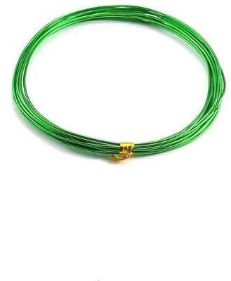 Produktbild von Grüner Aluminiumfaden - Dekorativer Metallstreifen für Handwerkskunst und Selbstherstellung von Schmuck - 2 Meter Länge