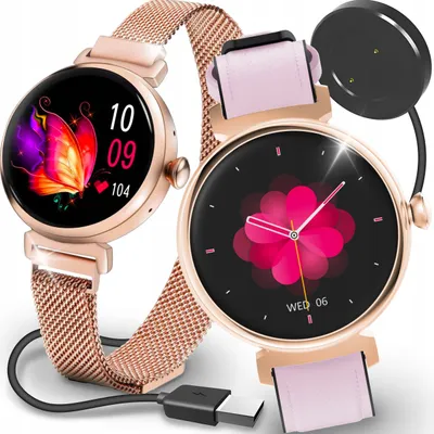 Zdjęcie produktu dla Smartwatch Zegarek Damski Dla Kobiety Menu Pl Połączenia Smart Watch 4Paski