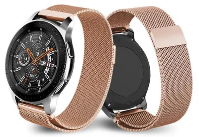 Produktbild von 20mm Armband für Samsung Galaxy Watch 7 6 5 4 40mm 44mm, uvm, Edelstahl Mesh Milanaise Ersatzarmband Magnetverschluss - Rosé Gold Rosegold