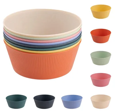 8er-Set Kunststoff-Schüsseln 1500 ml, unzerbrechlich, mikrowellengeeignet