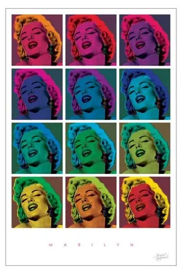 Produktbild von Marilyn MONROE – Pop Art-Quadrate – 61x91,5 cm – Poster/Plakat