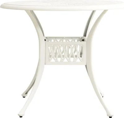 Obrázok produktu pre vidaXL Záhradný stôl biely 90x90x74 cm Hliníkový odliatok