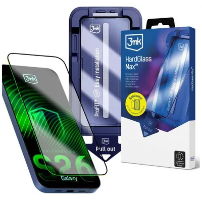 Immagine prodotto di Vetro temperato 3MK HardGlass Max con applicatore per Samsung Galaxy S26