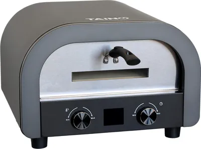 Produktbild von TAINO Pizzaofen elektrisch 2200W 1 Kammer Grillofen mit Glasfenster Pizzastein Schwarz