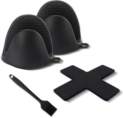 Produktbild von Silikon-antislip-ovenwanten-Vierdelig-set