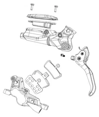 Obrázek produktu pro Servisní sada brzdových třmenů SRAM 2 pístky, 21mm, Force AXS E1
