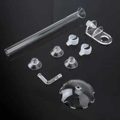Image de Tube d'alimentation pour crevettes, tube d'alimentation pour crevettes, tube d'alimentation pour crevettes en acrylique, tube d'alimentation pour crevettes en acrylique, plat d'alimentation pour crevettes, accessoire d'aquarium