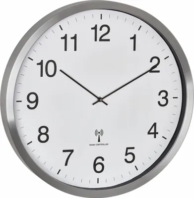 Produktbild von TFA Dostmann XXL Analog-Wanduhr, 60.3548.02, 50 cm de Durchmesser, Rahmen de Metall, großes Zifferblatt, Farbe Weiß, 508 x 65 x 508 mm