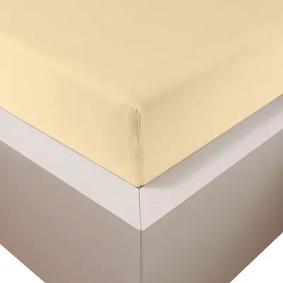 Produktbild von Traumschloss Premium Plus Edel-Jersey Spannbettlaken 140-160 x 200-220 cm natur 260g/m², 47,5% Mako Baumwolle, 47,5% Lyocell, 5% Elasthan