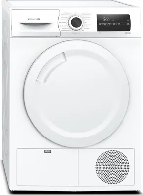 Produktbild von Constructa CWK3R204, Freistehend, Frontlader, Wärmepumpe, Weiß, Tasten, Drehregler, Rechts