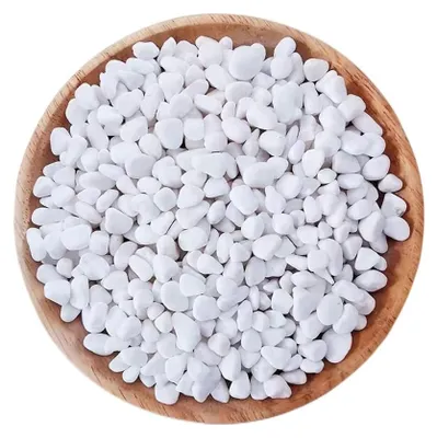Immagine prodotto di Piccoli ciottoli bianchi, 6-9 mm, decorazioni per vasi e fioriere