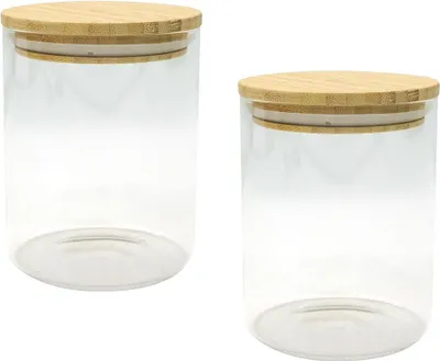 Image de Lot de 2 boîtes en verre avec couvercle hermétique Fackelmann Nature Divers
