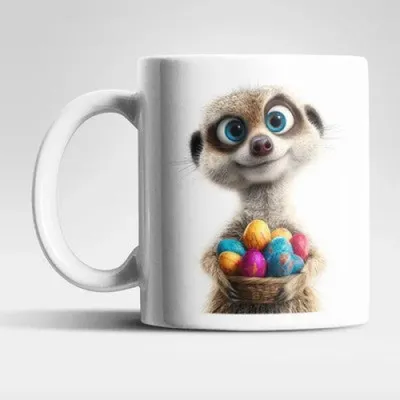 Produktbild von Ostern Erdmännchen Ostereier Kaffeetasse Teetasse Tasse Geschenkidee – Bunt / 01
