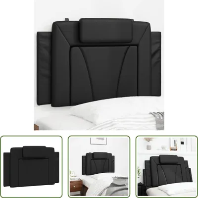 Produktbild von The Living Store Kopfteil-Kissen Schwarz 80 cm Kunstleder