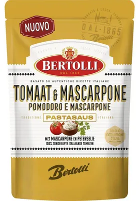 Produktbild von Bertolli Pastasaus Tomaat & Mascarpone 460g – Cremige italienische Sauce