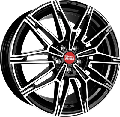 Produktbild von 19 Zoll MAM B3 5x112 ET30 Alufelgen BLACK FRONT POLISH