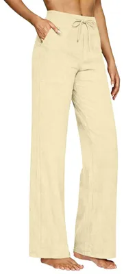 Immagine prodotto di Pantaloni da yoga da donna - Beige - Vita alta