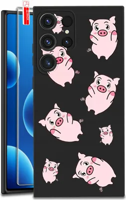 Productafbeelding van Hoesje voor Samsung Galaxy S24 Ultra | DESIGNEN | Siliconen mat hoesje + beschermglas 9H