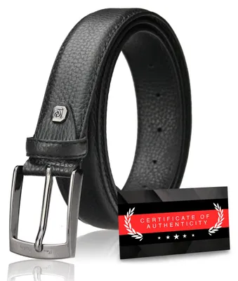 Image de Pierre Cardin Ceinture Homme Cuir Véritable Noir 115 cm