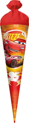 Produktbild von ROTH Schultüte groß Disney Pixar Cars 70 cm Folie rund Filzverschluss ROT(H)-Spitze Zuckertüte Schulanfang