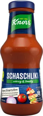 Produktbild von Knorr Schaschlik Sauce würzig und tomatig perfekt zu Fleisch 250ml