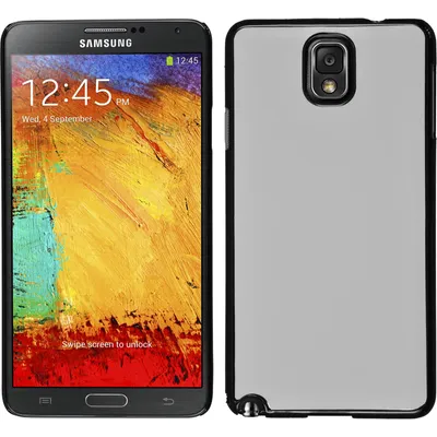 Produktbild von PhoneNatic Case kompatibel mit Samsung Galaxy Note 3 - Hülle weiß Lederoptik Hard-case + 2 Schutzfolien
