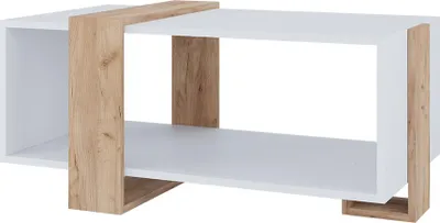 Produktbild von Couchtisch Vicco Aven Weiß/Goldkraft Eiche 91.5 x 52 cm, Model 54444