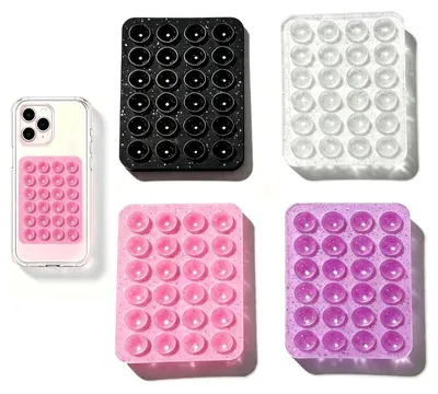 Produktbild von Silikon-Saugnäpfe 4 Stück, universell, wiederverwendbar, für Handy und Glas