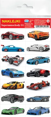 Image de Autocollants. Supercars - Éditions Jako