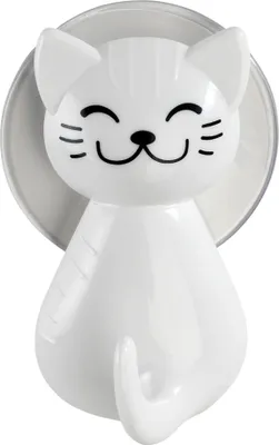 Produktbild von Saughaken Katze Weiß 2er Set