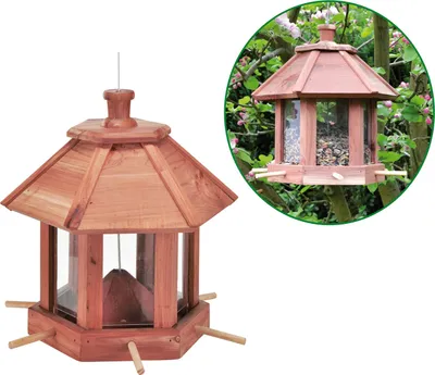 Produktbild von 3.07 Vogel-Futterhaus aus Holz - 57144