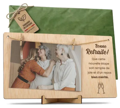 Immagine prodotto di Cornice in legno con clip, dimensioni 10x15 cm, da appendere, per fotografie