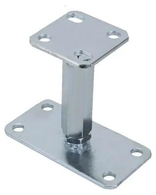 Immagine prodotto di Supporto per palo regolabile - Acciaio zincato - M20 - 100 - 200 mm - Base rialzata