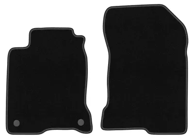 Produktbild von Velours-Fußmatten Vorne für Renault Laguna III 2007-2015 (Coupé) – 2-tlg, Schwarz, passgenau – Wielganizator BASIC