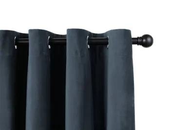Obrázek produktu pro LIFA LIVING Neprůhledný závěs 150 x 250 cm a tmavě šedý, sametový závěs s očky do ložnice, pratelné zatemňovací závěsy z polyesteru