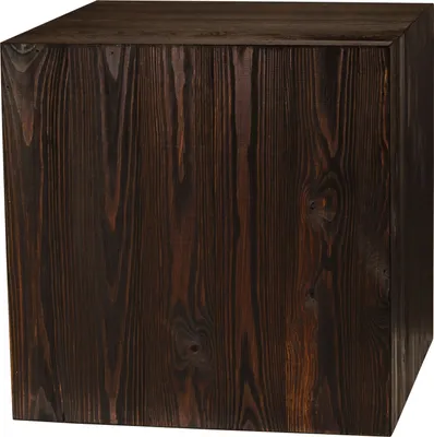 Produktbild von Holzsäule 40x40x40 cm, Blumensäule, Dekosäule, Bodenwindlicht-Ständer, Baumstamm Deko, Holzblock-Optik Säule, Stabil & Langlebig, Natürliche Holzoptik