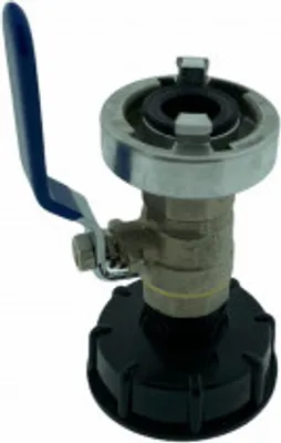 Produktbild von Adapter IBC S60 mit Messing- Kugelhahn auf Storz D