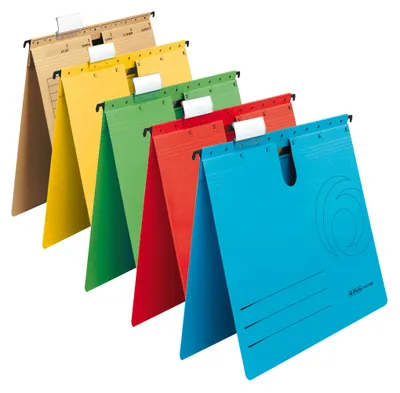 Zdjęcie produktu dla Segregator wiszący, 230 g/m², kolorowy, sortowany, opakowanie: 10 x 5 sztuk
