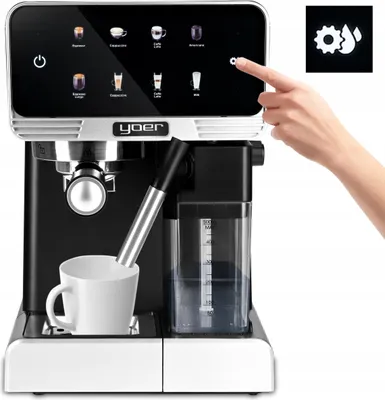 Produktbild von Yoer 20bar 1350W Vollautomatische Kaffeemaschine mit Thermoblock + LED Anzeige