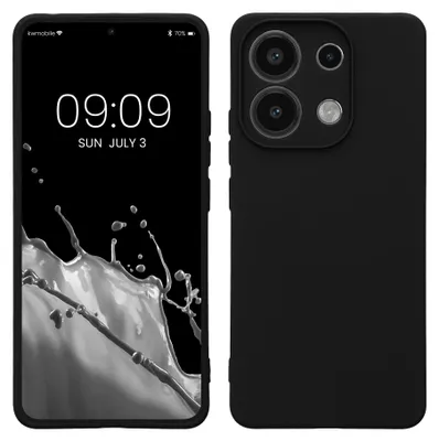 Produktbild von kwmobile Slim Case kompatibel mit Xiaomi Redmi Note 13 4G Hülle - Handyhülle aus Silikon in Schwarz