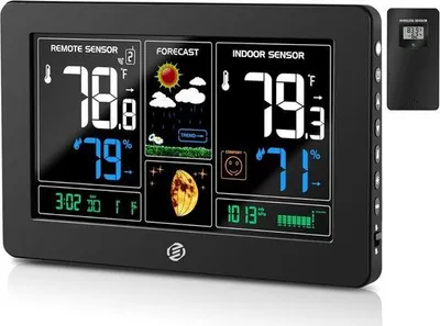 Immagine prodotto di Stazione meteorologica per interni ed esterni con igrometro e termometro digitali