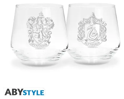 Image de HARRY POTTER 2 Verres Gryffondor & Serpentard