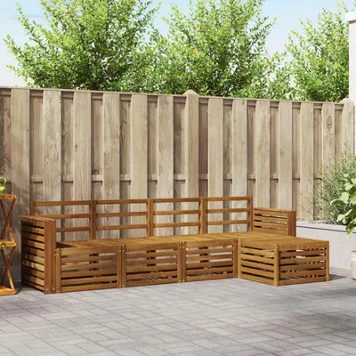Produktbild von Sofagarnituren - VIDAXL - Terrassen-Sofa - 5 pcs - Natur Massivholz Akazie