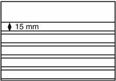 Produktbild von Einsteckkarten Standard PS,210x148 mm,5 klare Streifen mit Deckblatt,schw.Karton,50er-Pack