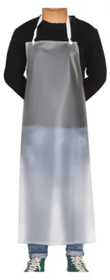 Produktbild von Wasserdichte, transparente PVC-Schürze, 109 x 79 cm, Unisex, strapazierfähig, ölabweisend, ideal für Küche, Kochen, Reinigen, Geschirrspülen und Metzgerarbeiten.